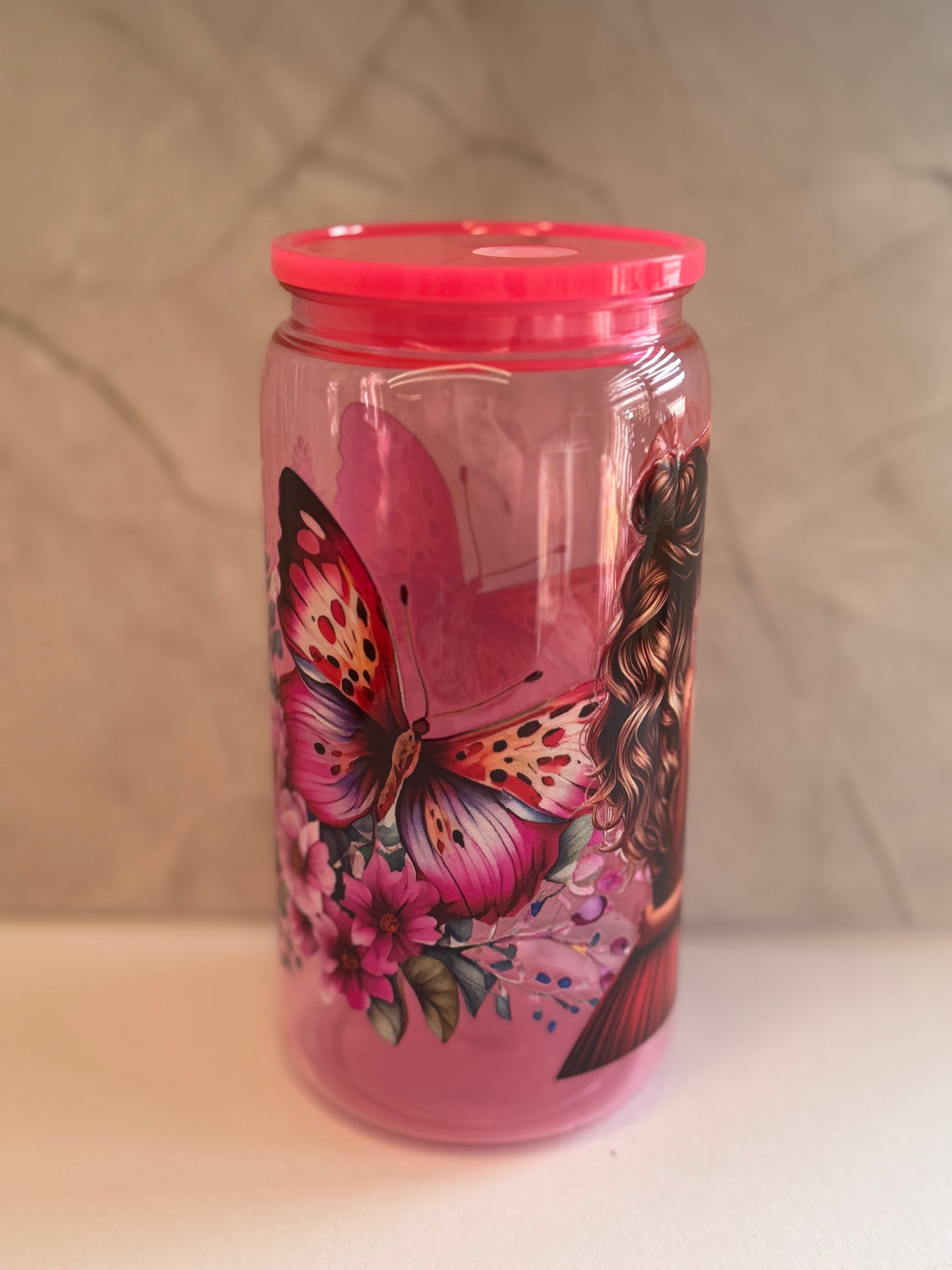 Mama&Tocher Becher mit Strohhalm