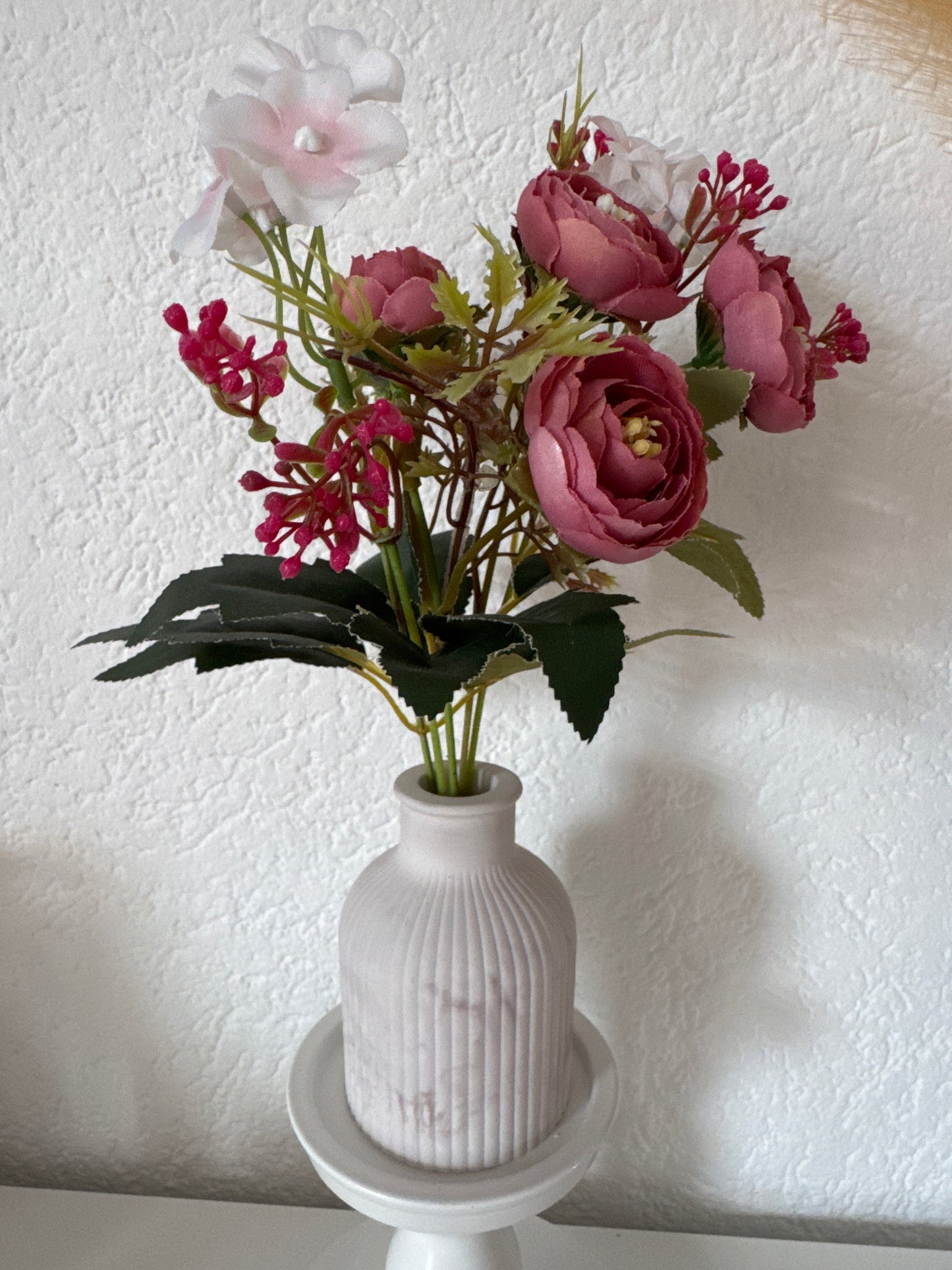 Blumenvase (Braun/Weiß)