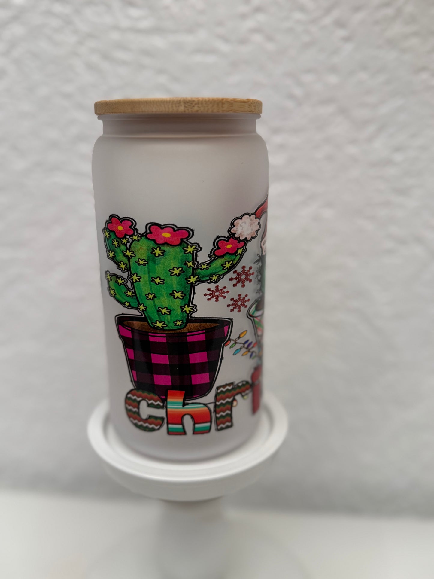 Christmas Becher mit Strohhalm