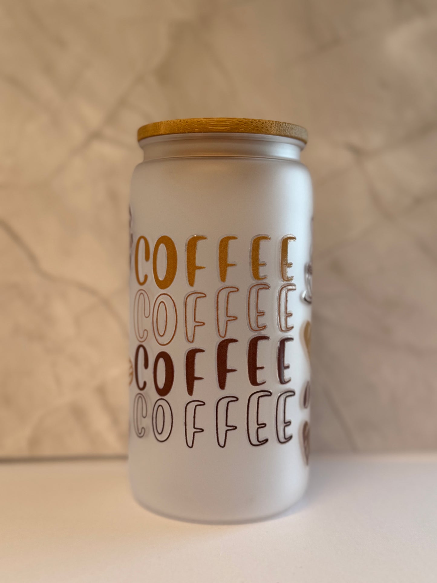 Coffee Trinkbecher mit Strohhalm