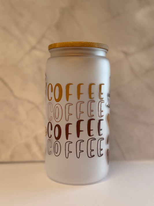 Coffee Trinkbecher mit Strohhalm