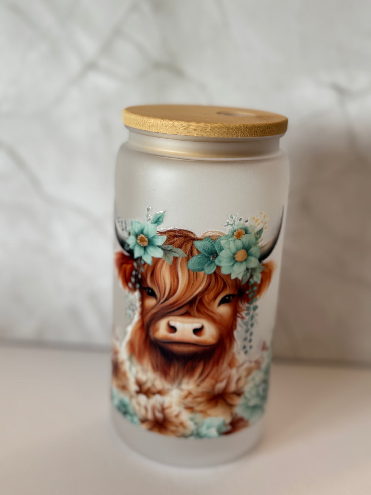 Kuh Becher mit Strohhalm
