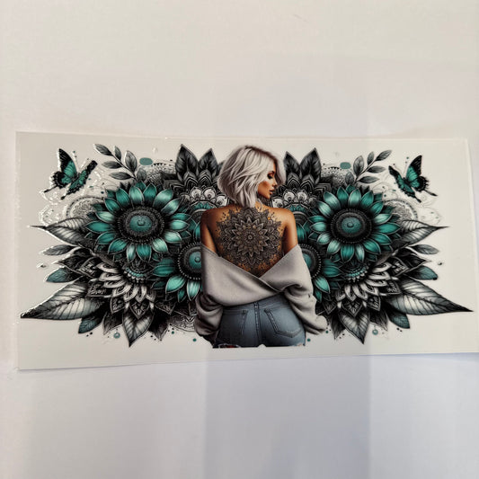 Dame mit Blumen