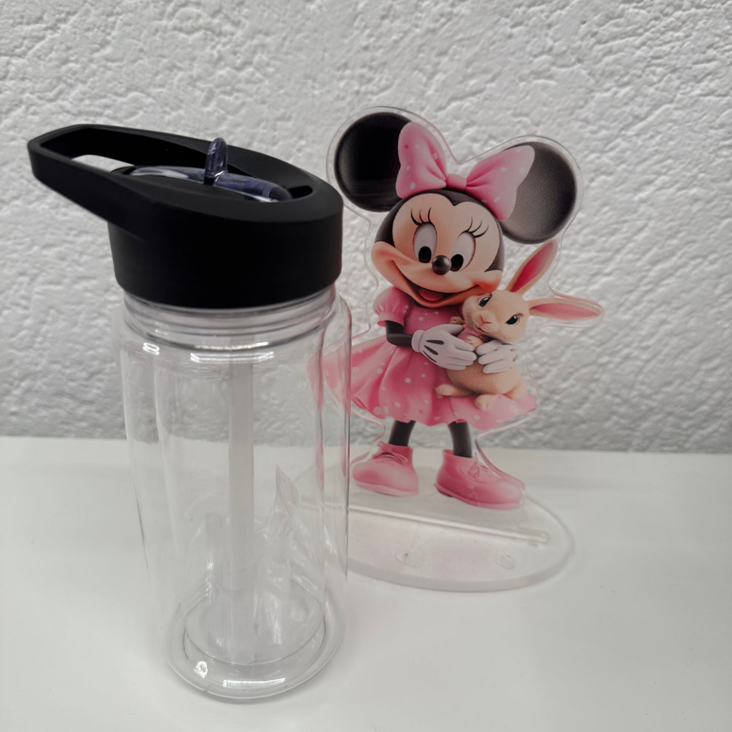 Trinkflasche mit Glitzer/Farbe